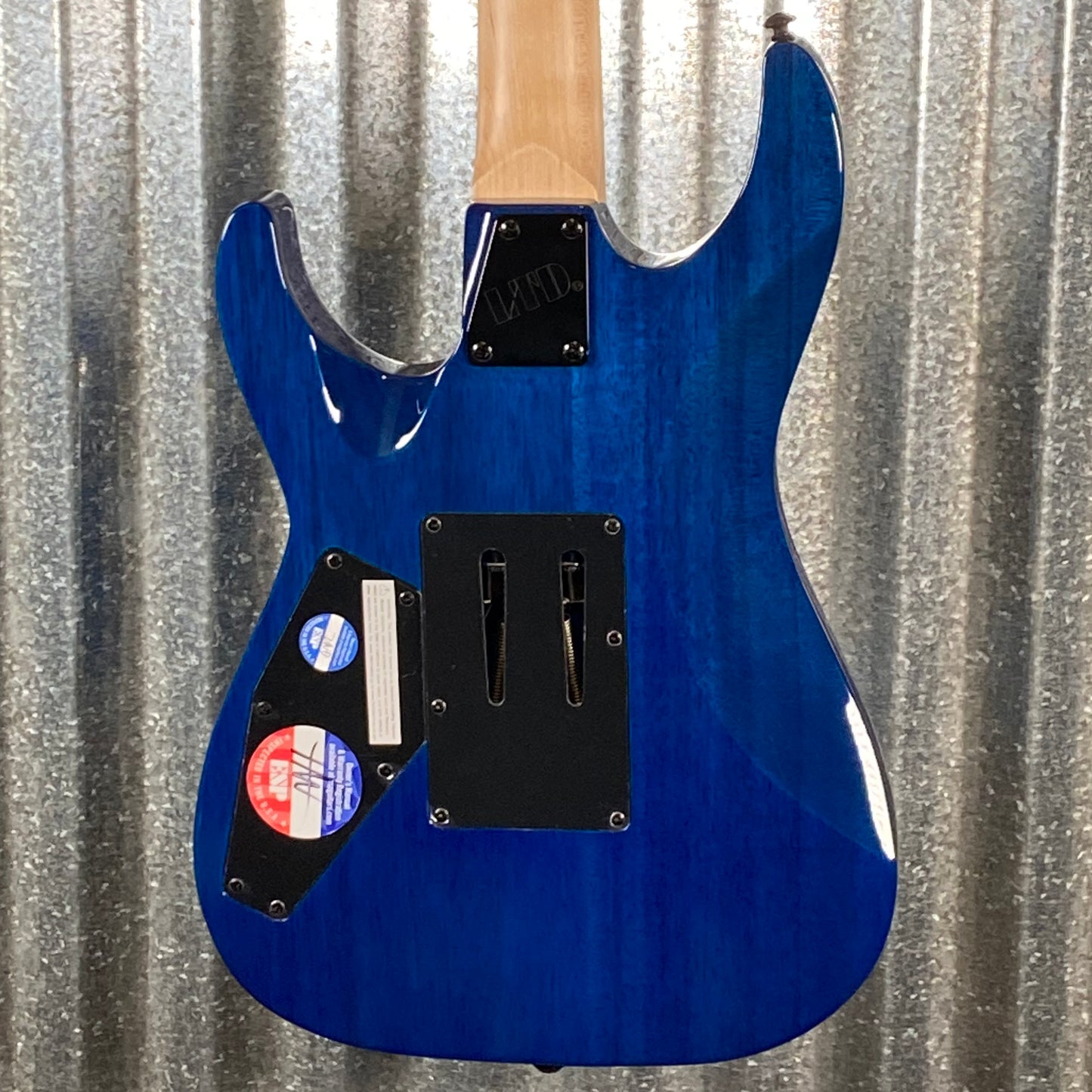 ESP LTD MH-203QM See Thru Blue Quilt Top Guitar MH203QMSTB #0337 Used