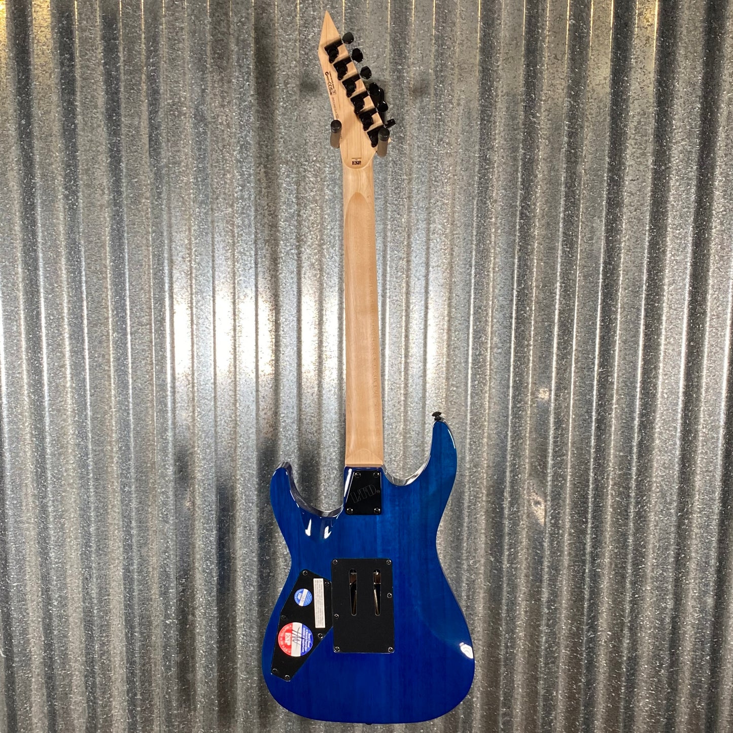 ESP LTD MH-203QM See Thru Blue Quilt Top Guitar MH203QMSTB #0337 Used