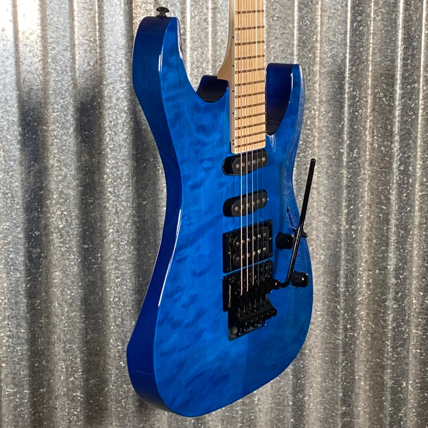 ESP LTD MH-203QM See Thru Blue Quilt Top Guitar MH203QMSTB #0337 Used