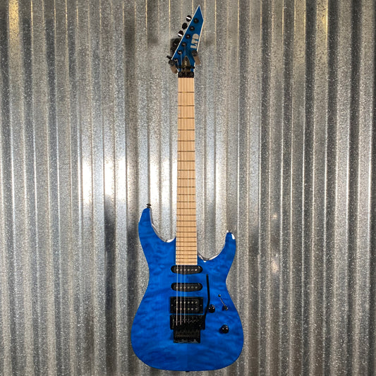 ESP LTD MH-203QM See Thru Blue Quilt Top Guitar MH203QMSTB #0337 Used