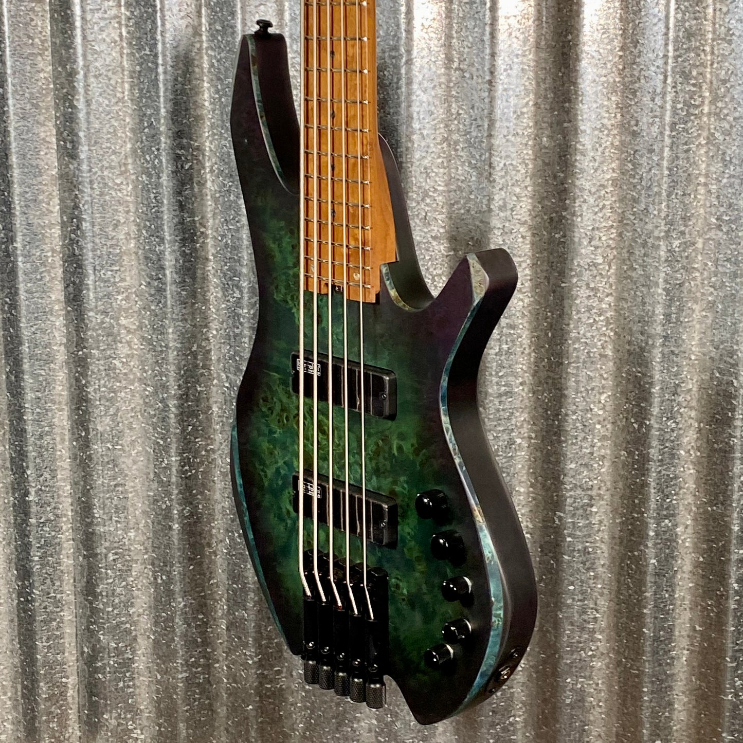 Cort Artisan Series Space Headless 5 String Bass Star Dust Green SPACE5SDG & Bag #4272