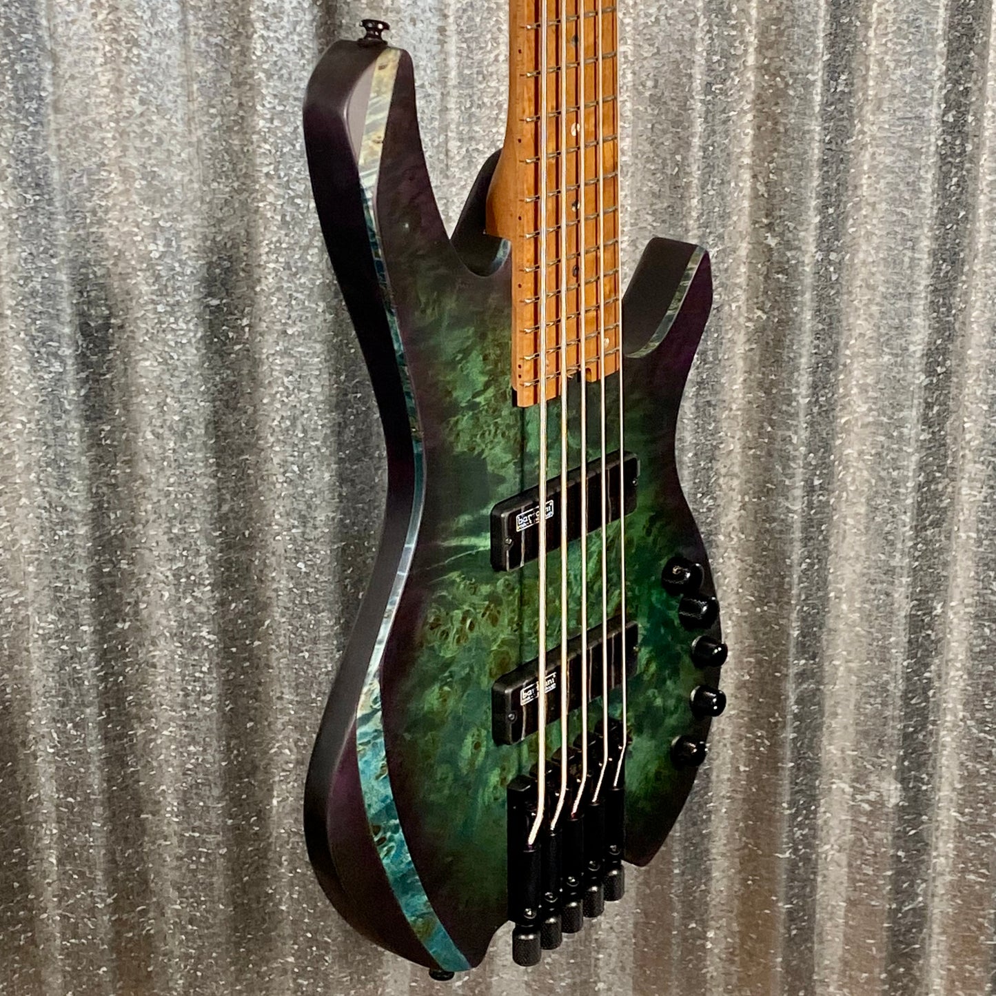 Cort Artisan Series Space Headless 5 String Bass Star Dust Green SPACE5SDG & Bag #4272