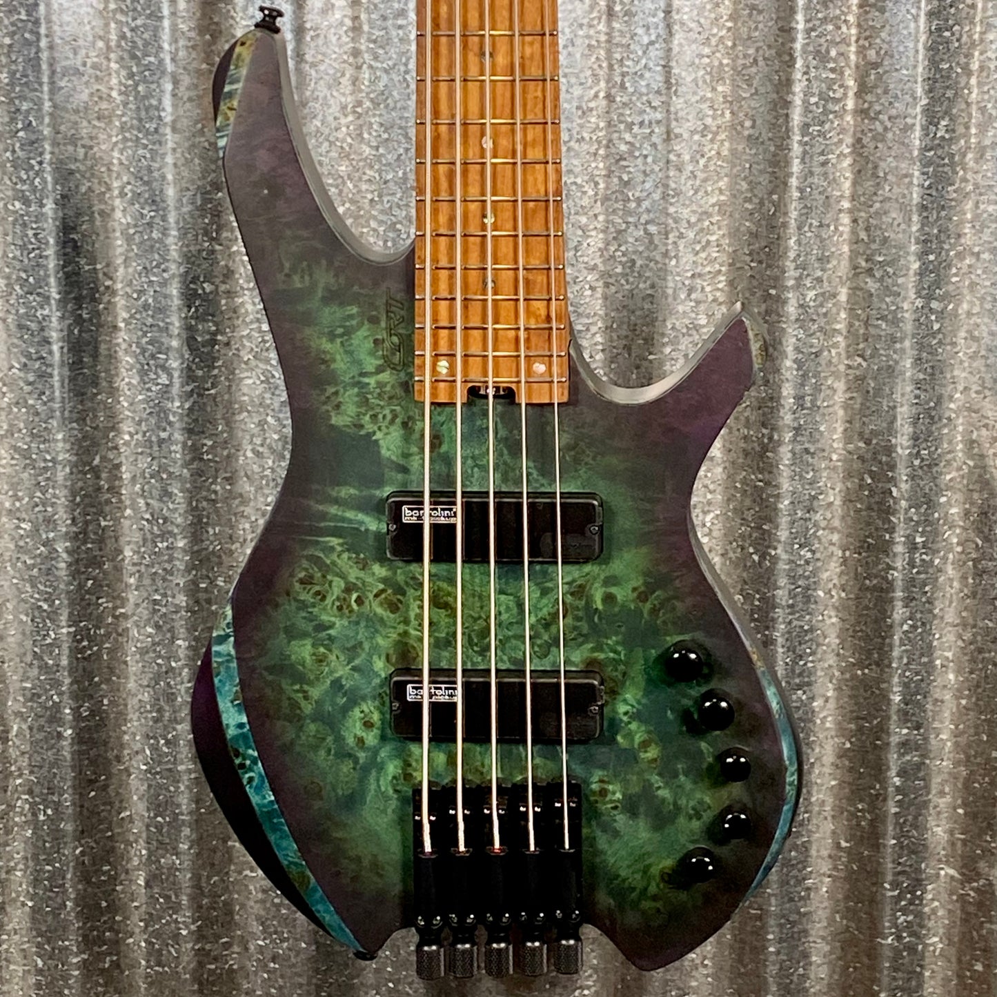 Cort Artisan Series Space Headless 5 String Bass Star Dust Green SPACE5SDG & Bag #4272