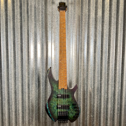 Cort Artisan Series Space Headless 5 String Bass Star Dust Green SPACE5SDG & Bag #4272