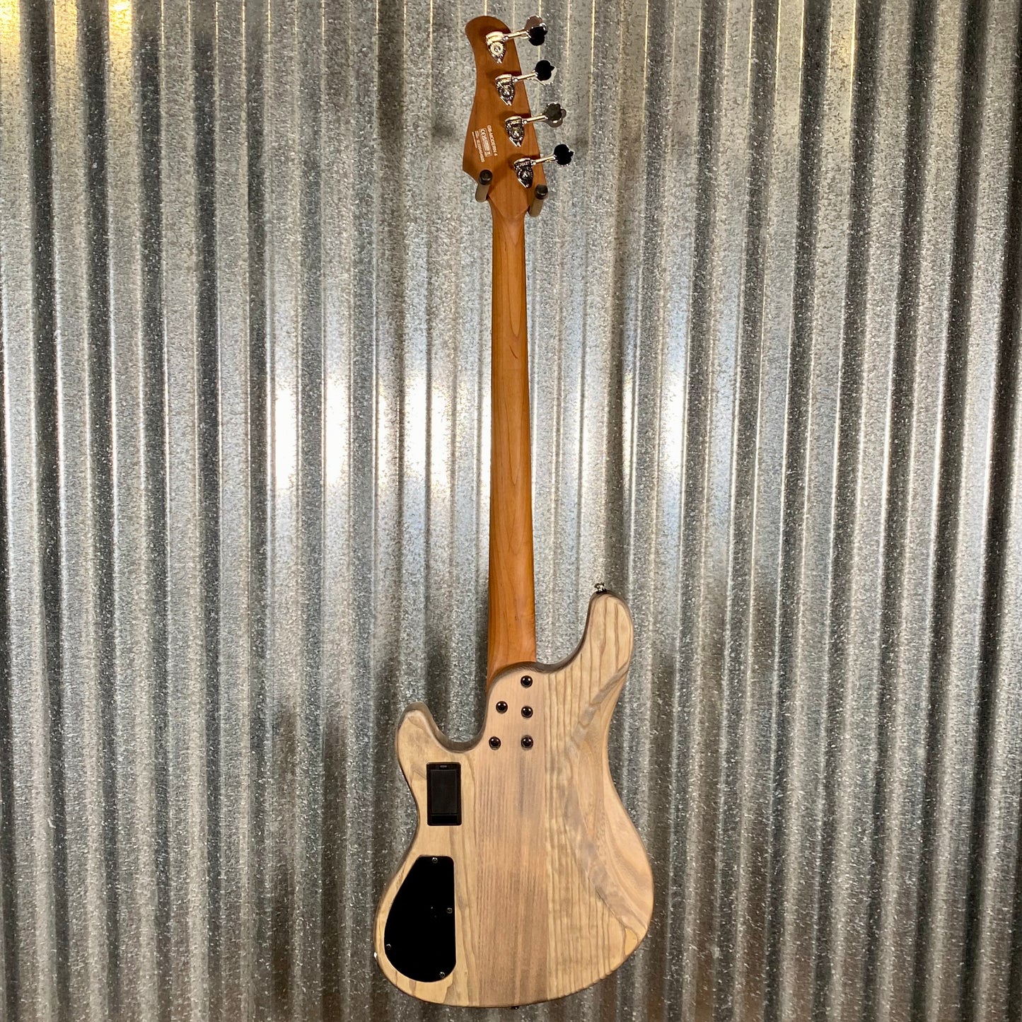 Cort GB Modern 4 String Bass Open Pore Charcoal Gray Burl GBMODERN4OPCG & Bag #4920