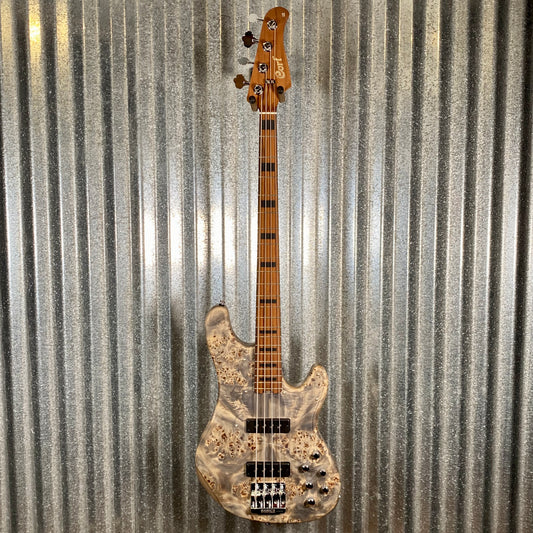 Cort GB Modern 4 String Bass Open Pore Charcoal Gray Burl GBMODERN4OPCG & Bag #4920
