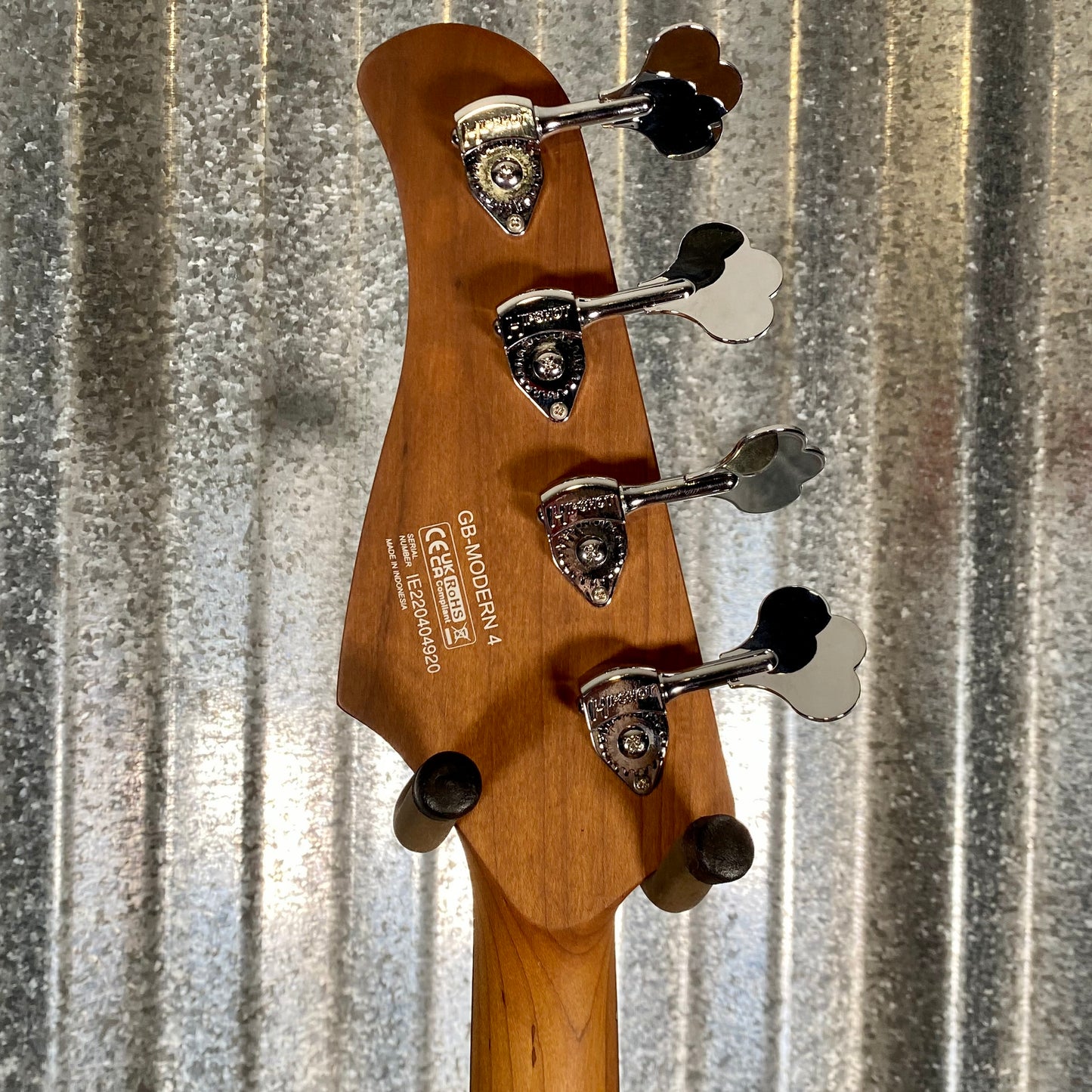 Cort GB Modern 4 String Bass Open Pore Charcoal Gray Burl GBMODERN4OPCG & Bag #4920