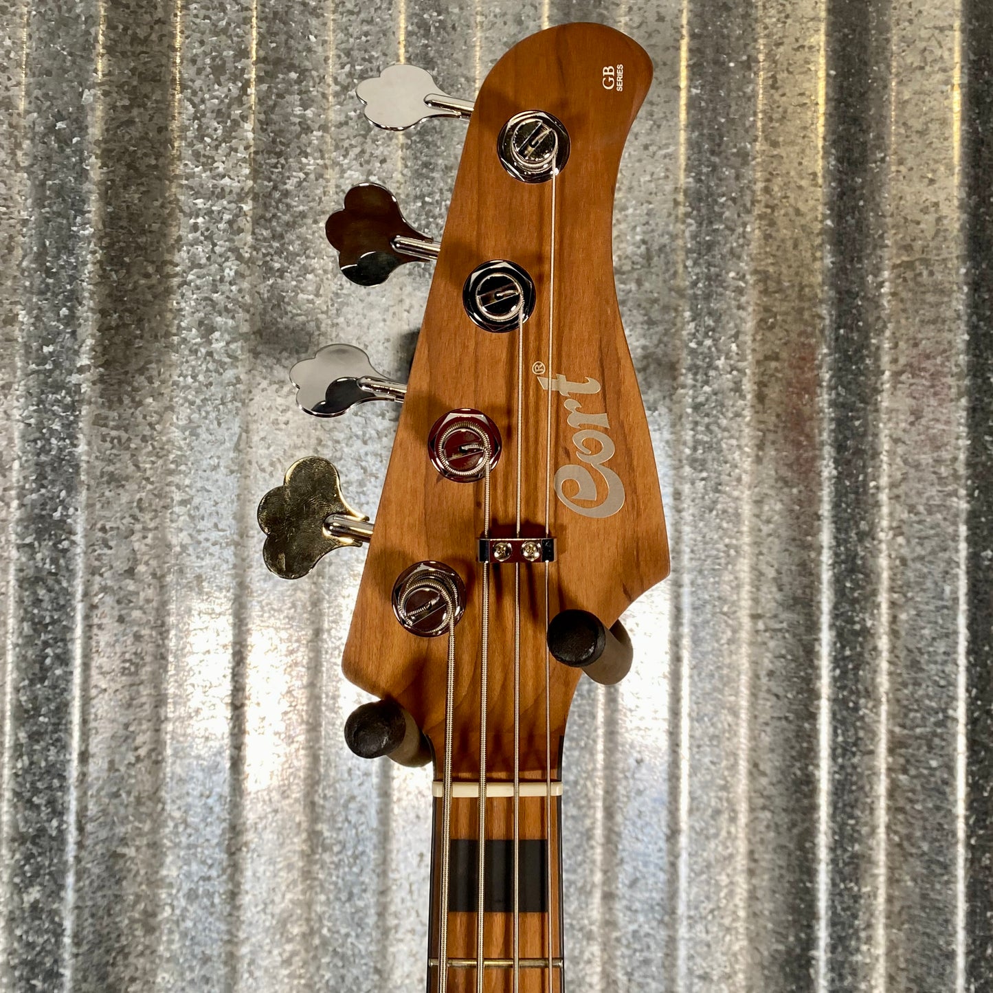 Cort GB Modern 4 String Bass Open Pore Charcoal Gray Burl GBMODERN4OPCG & Bag #4920