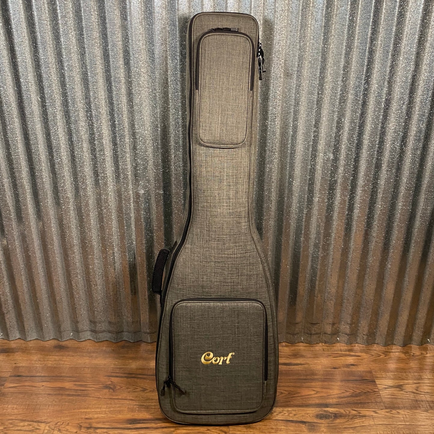 Cort GB Modern 4 String Bass Open Pore Charcoal Gray Burl GBMODERN4OPCG & Bag #4920