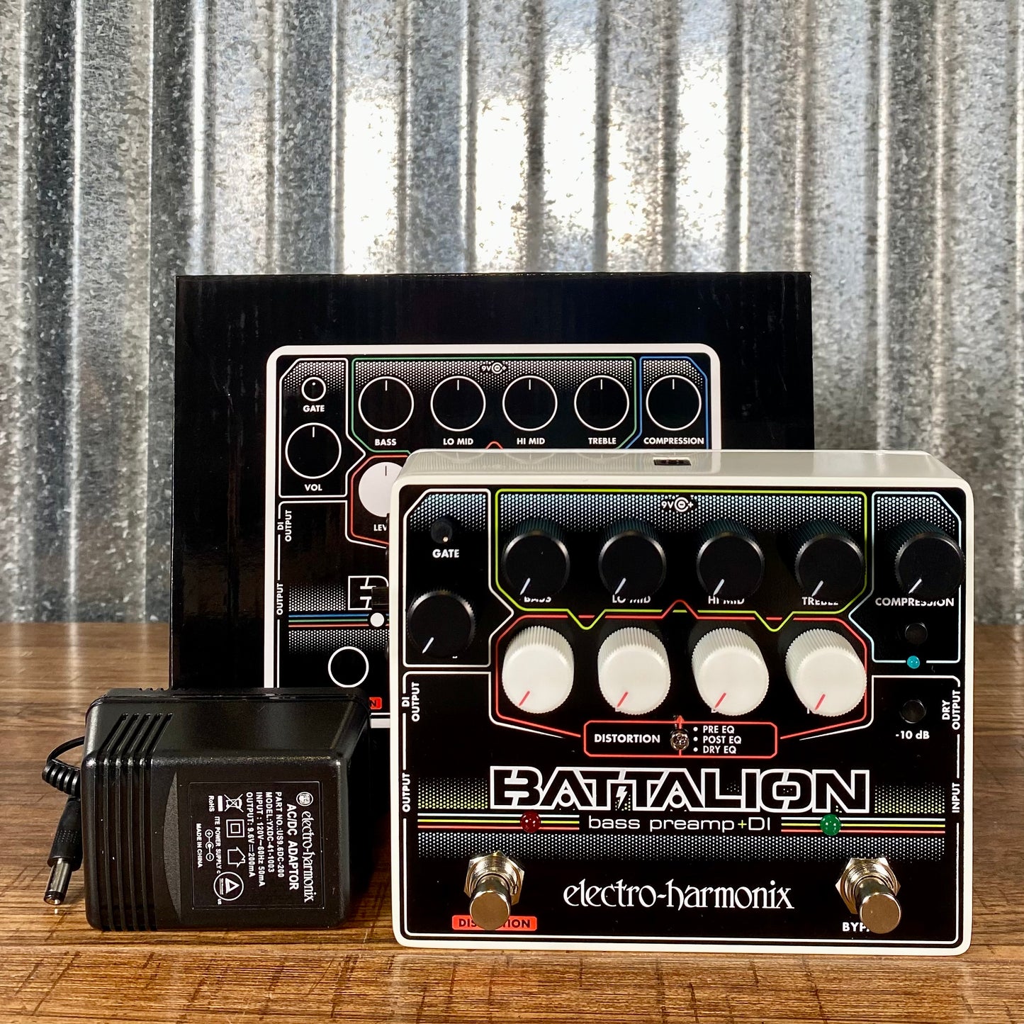 Electro-Harmonix EXH Battalion Bass Preamp EQ Noise Gate DI & Distortion Effect Pedal