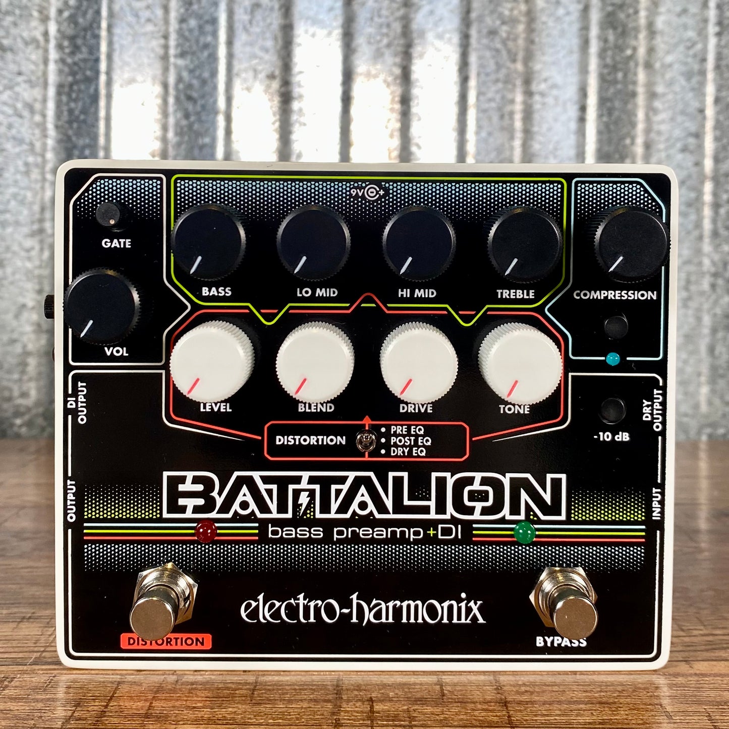 Electro-Harmonix EXH Battalion Bass Preamp EQ Noise Gate DI & Distortion Effect Pedal