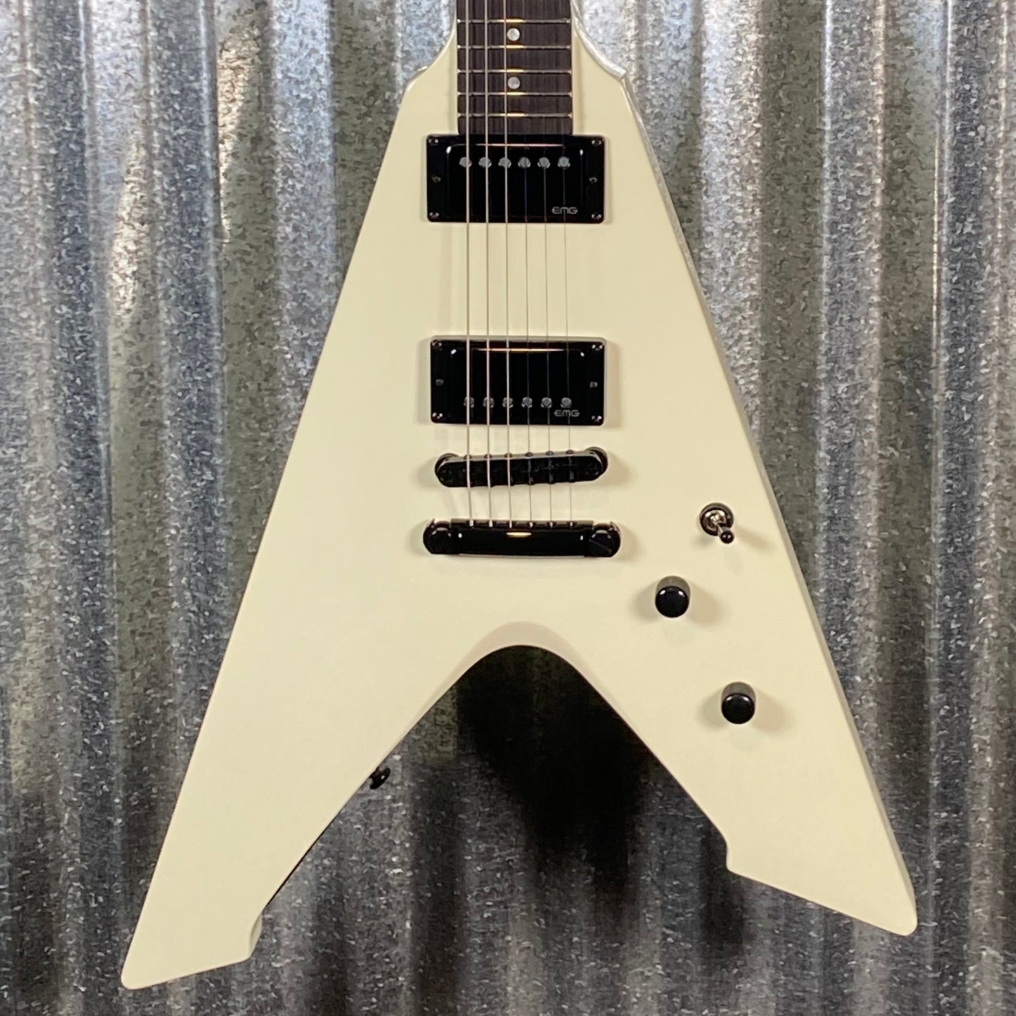 ESP LTD Vulture James Hetfield Olympic White EMG Guitar & Case #1498 Used