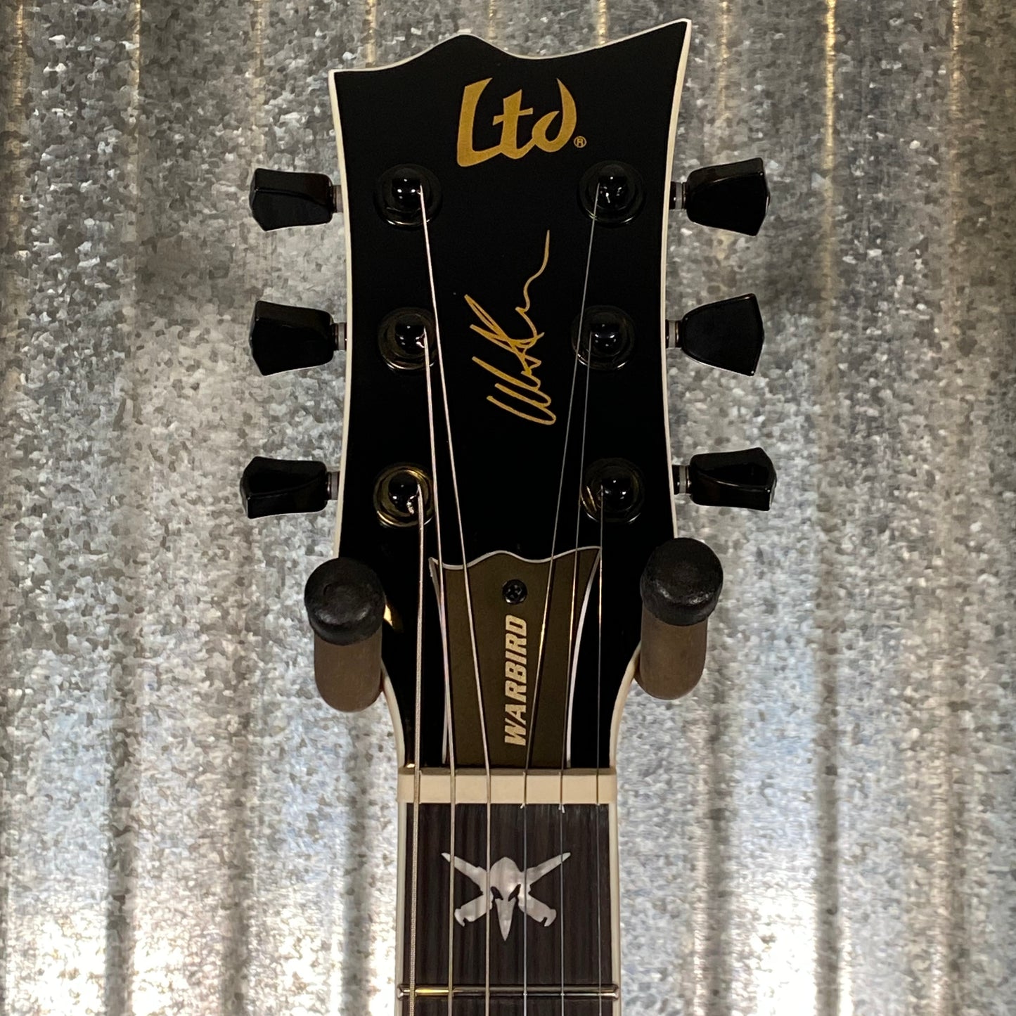 ESP LTD Will Adler Warbird Black & Gold Guitar & Case LWAWARBIRDBLKG #1513 Used
