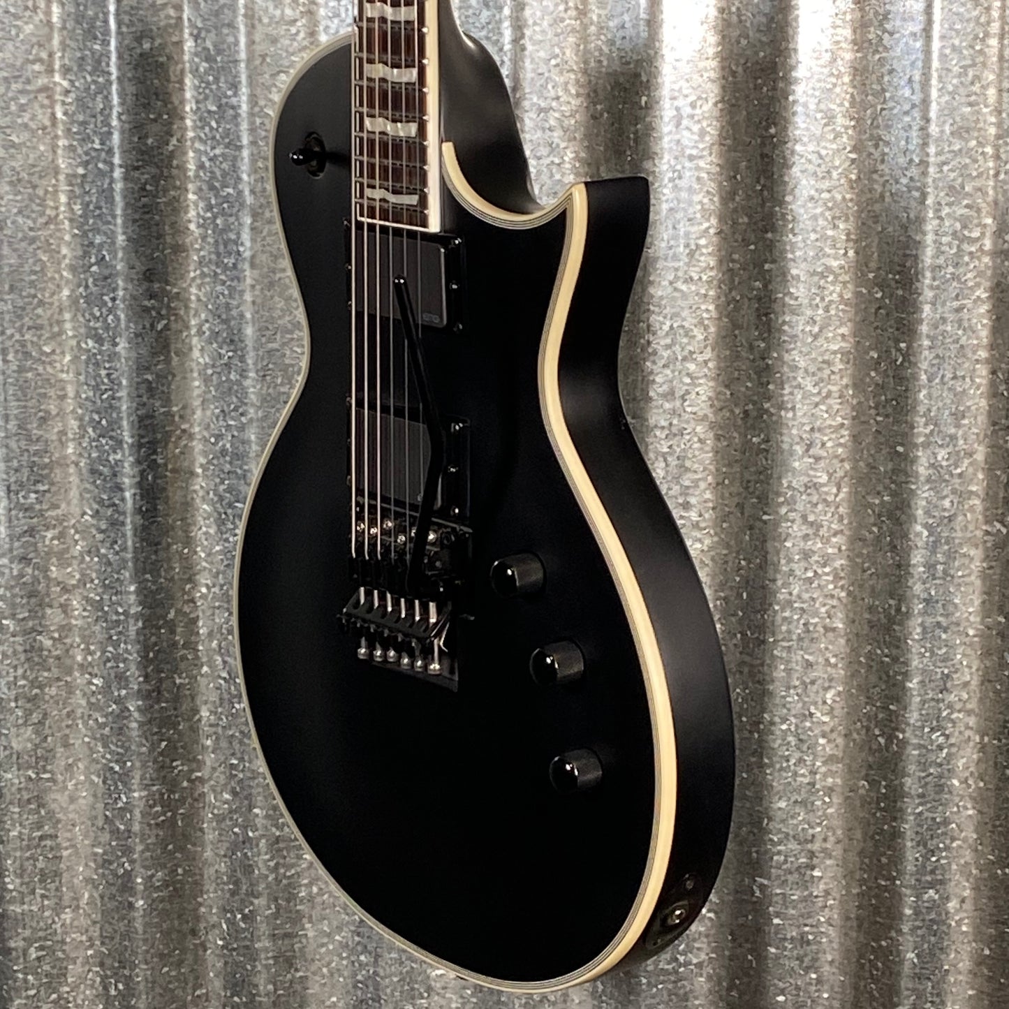 ESP LTD EC-1000FR Floyd Rose Black Satin Guitar LEC1000FRBLK #0323 Used