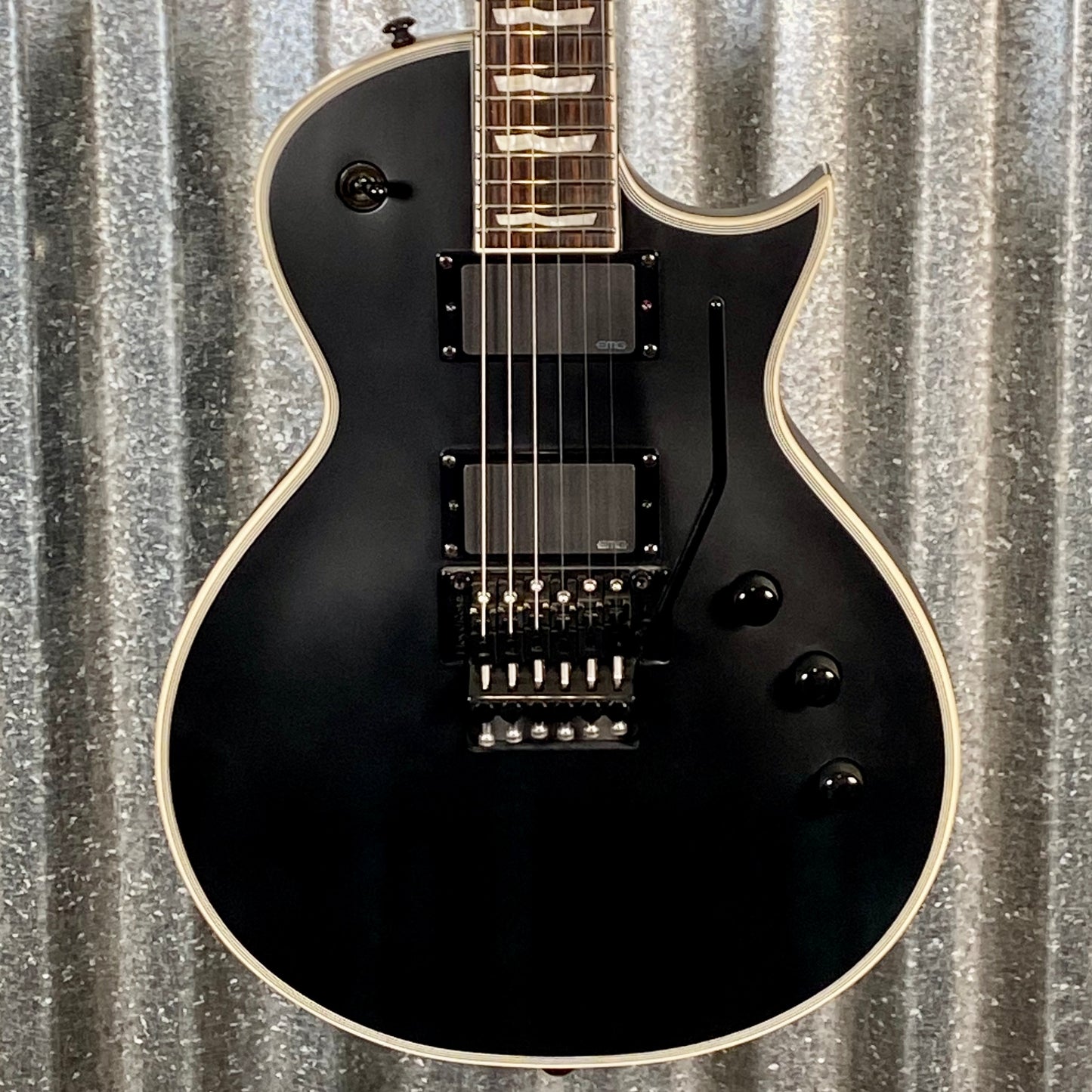 ESP LTD EC-1000FR Floyd Rose Black Satin Guitar LEC1000FRBLK #0323 Used