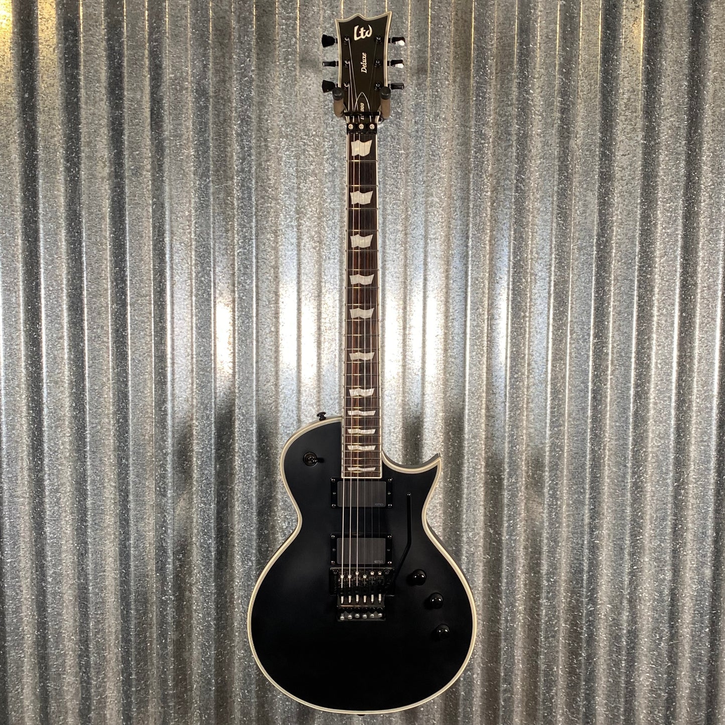 ESP LTD EC-1000FR Floyd Rose Black Satin Guitar LEC1000FRBLK #0323 Used