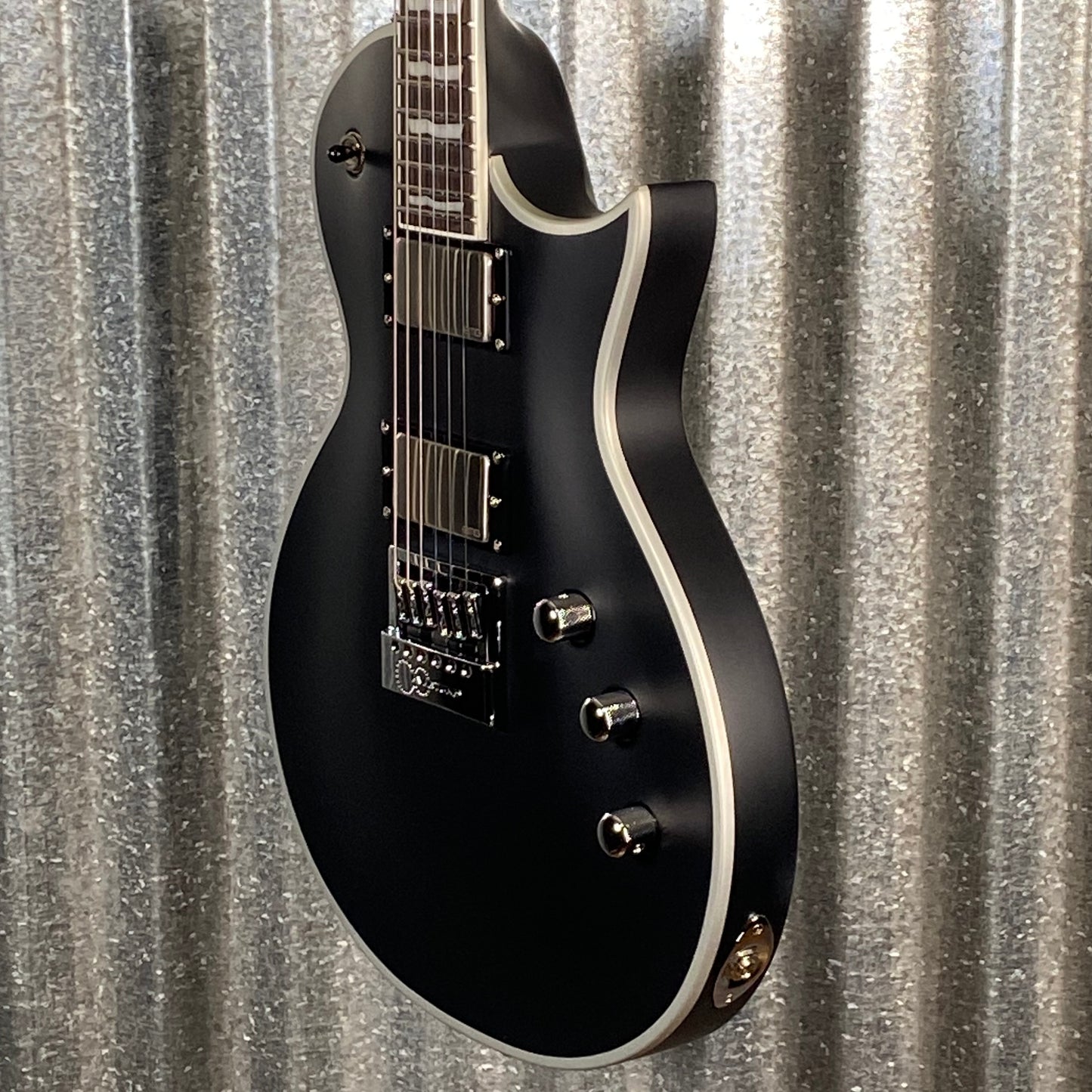 ESP LTD EC-1000 Evertune Bold Binding Black Satin Guitar LEC1000ETBBBLKS #0088 Used