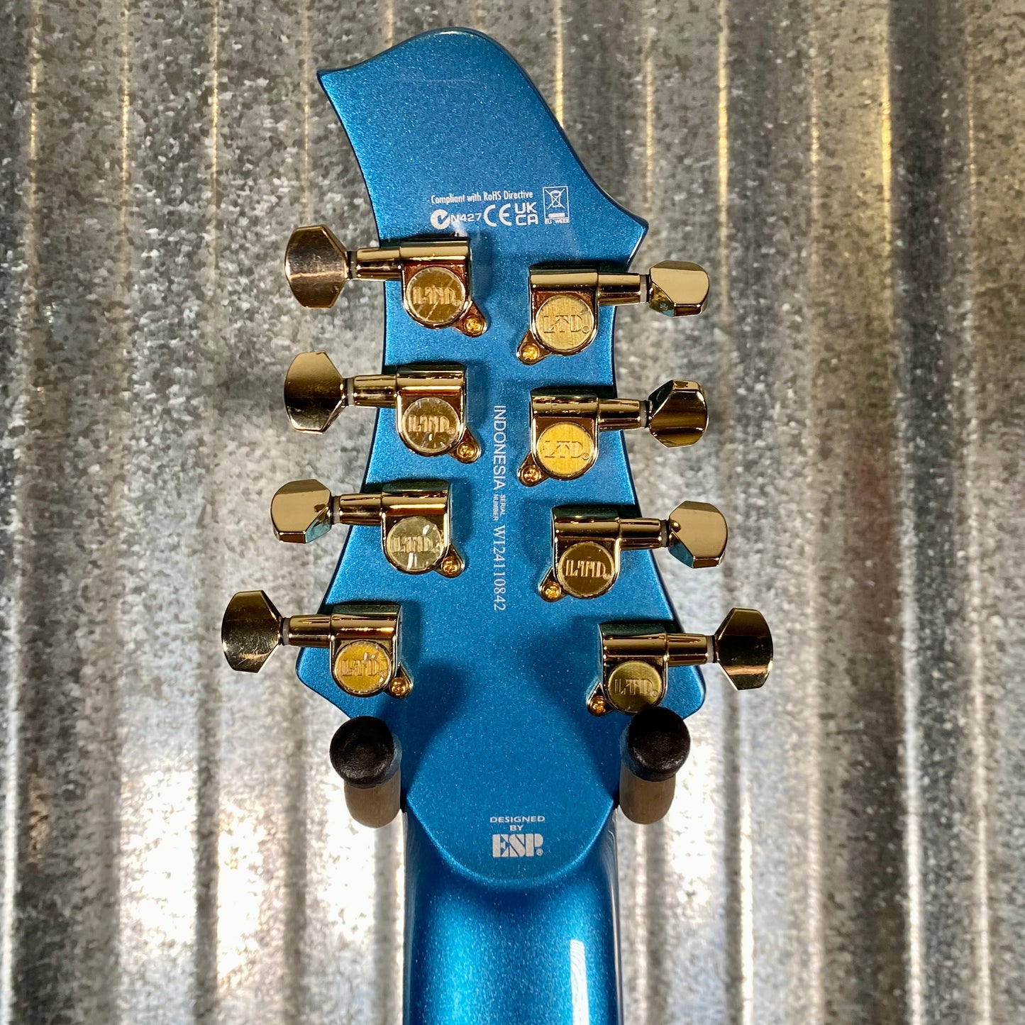 ESP LTD JR-208 Javier Reyes 8 String Pelham Blue Baritone Guitar #0842 Used