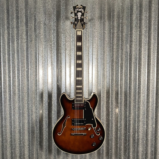 D'Angelico Premier Mini DC Brown Burst Guitar & Bag #1635 Used