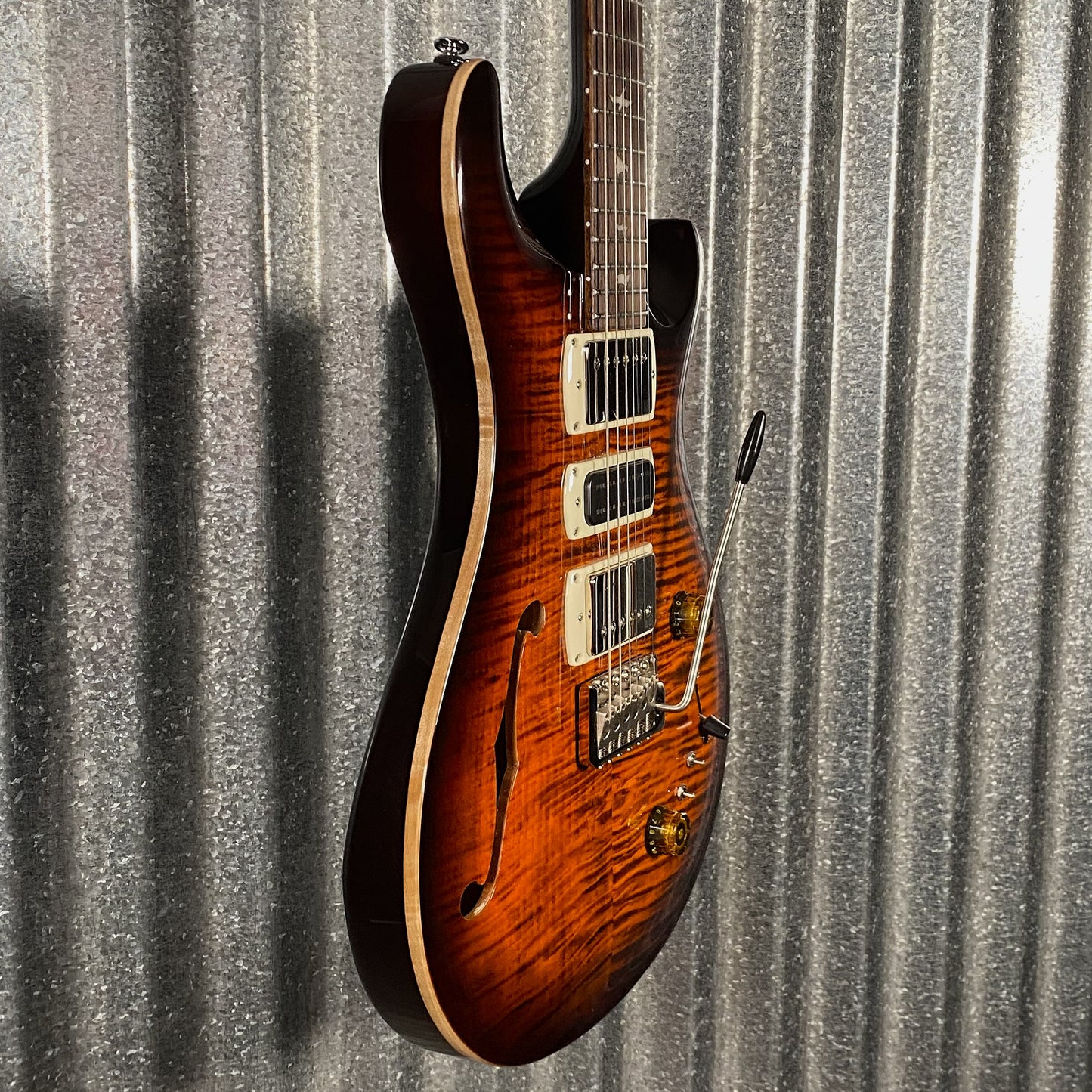 PRS Paul Reed Smith SE Special Semi Hollow Orange Tiger Smokeburst Guitar & Bag #2344 Used
