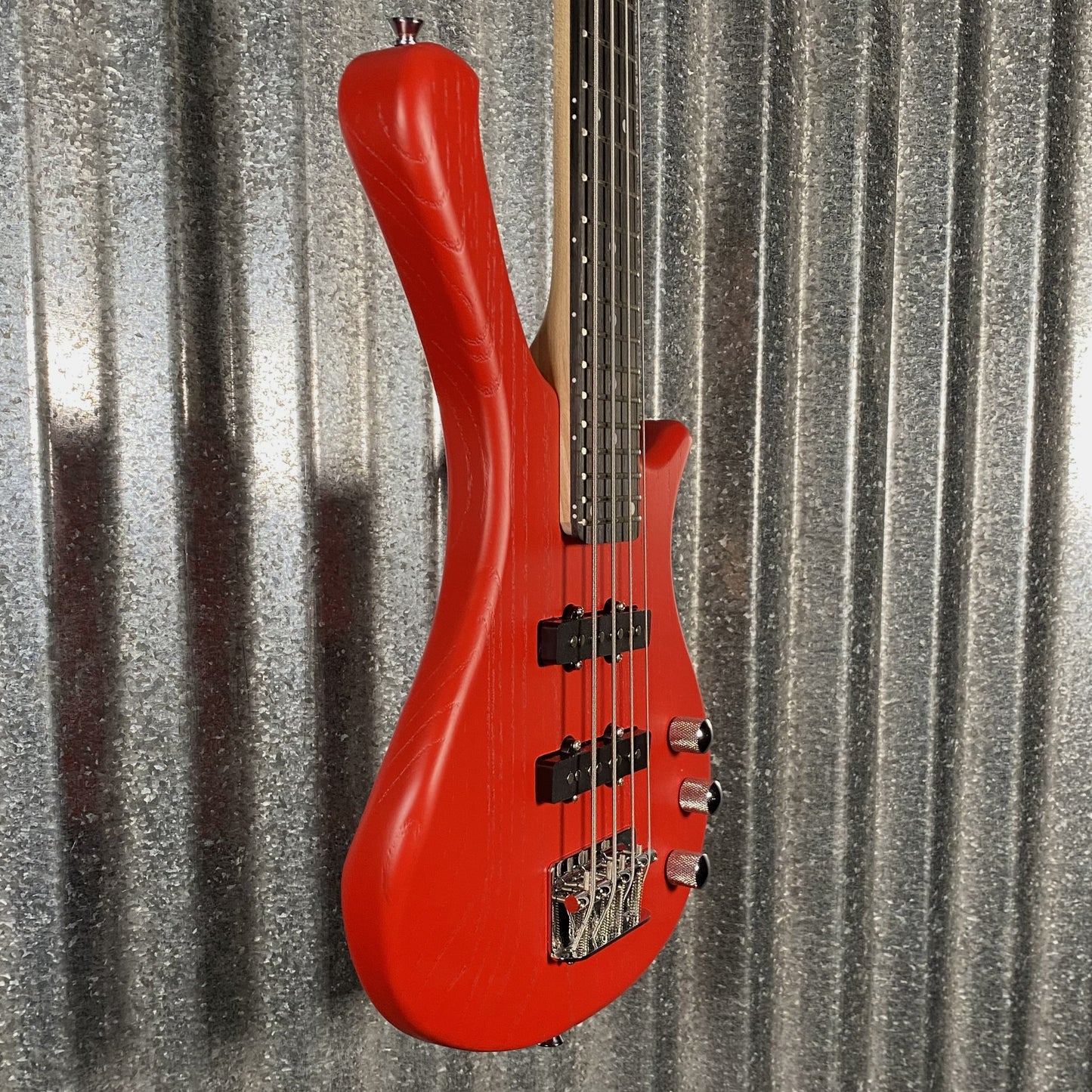 Glarry GW101 Short Scale 4 String Bass Red & Bag #3333 Used