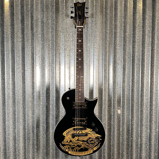 ESP LTD Will Adler Warbird Black & Gold Guitar & Case LWAWARBIRDBLKG #1669 Used