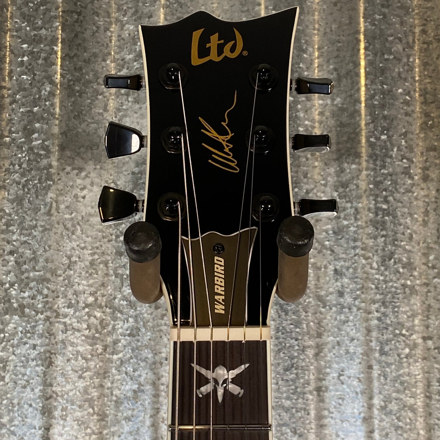 ESP LTD Will Adler Warbird Black & Gold Guitar & Case LWAWARBIRDBLKG #1669 Used