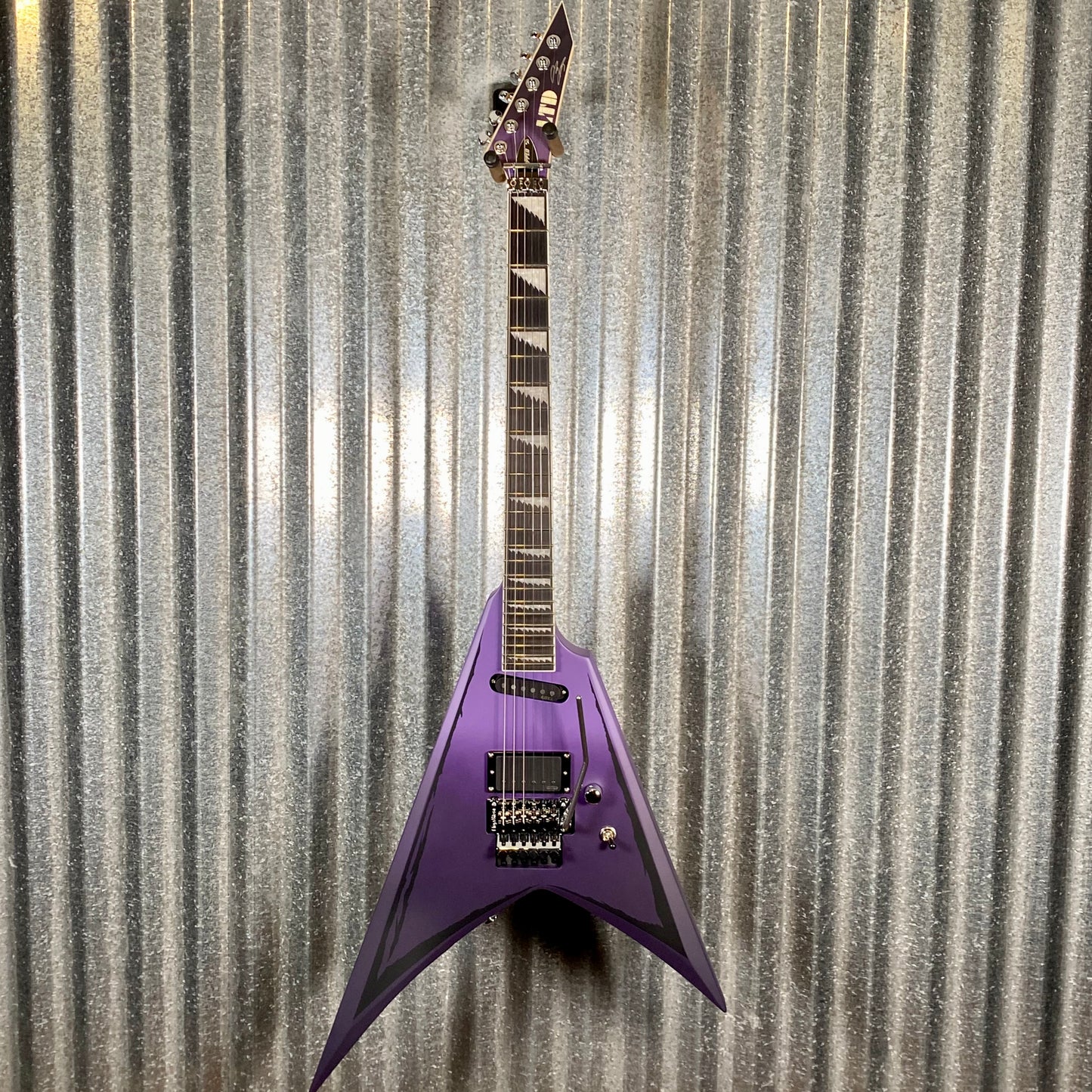 ESP LTD Alexi Laiho Ripped Sawtooth Arrow Purple Fade Satin Guitar & Case ALEXIRIPPED #2404 Used