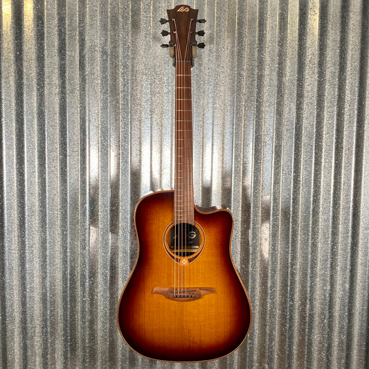 LAG Guitars T118DCE-BRS Brown Shadow Dreadnought Cutaway Acoustic Electric Guitar #0123
