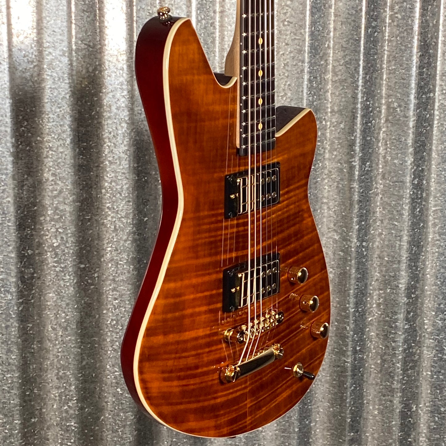 Reverend Descent RA 10th Anniversary Baritone Dark Violin Brown Guitar #68825