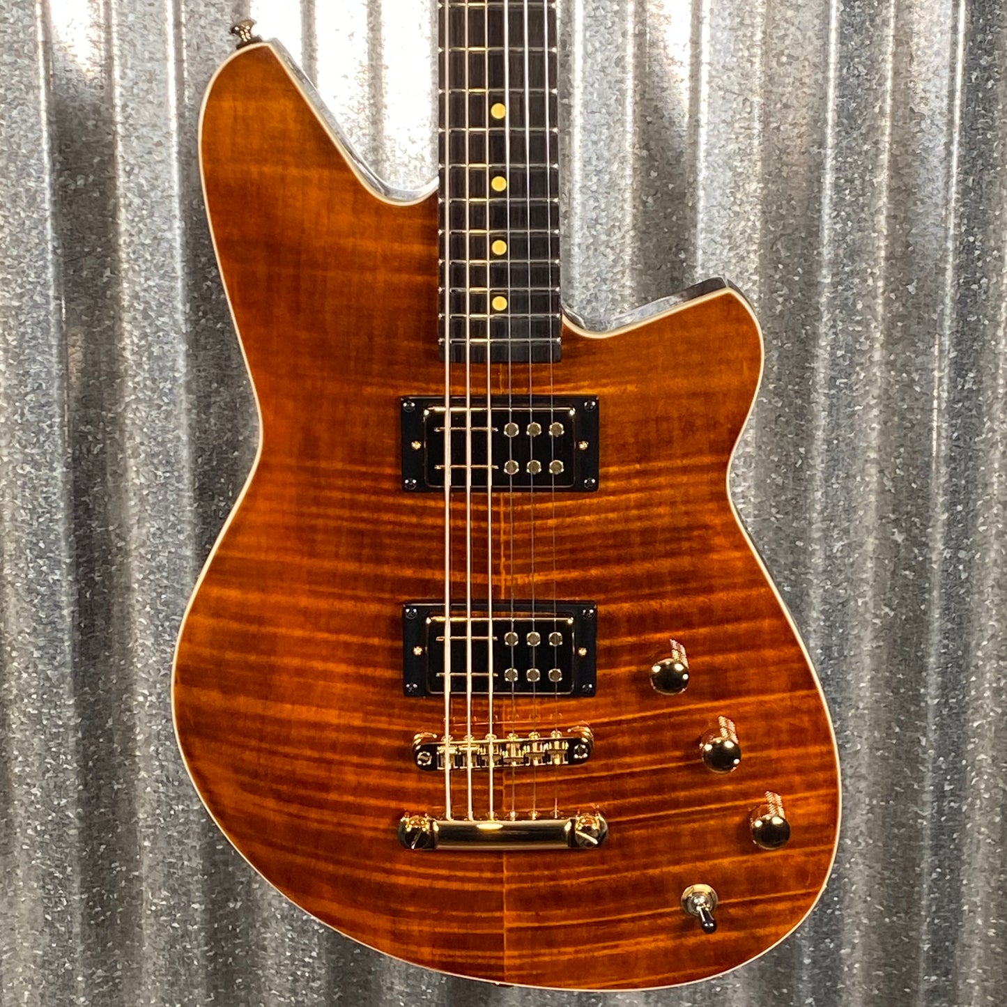 Reverend Descent RA 10th Anniversary Baritone Dark Violin Brown Guitar #68825
