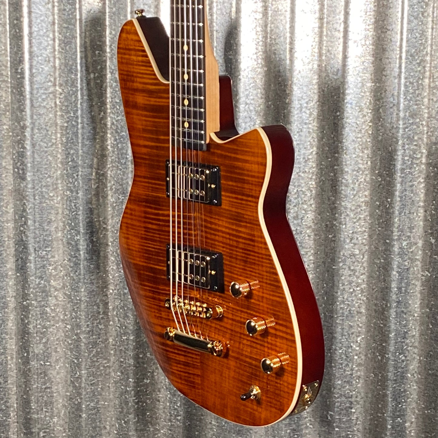 Reverend Descent RA 10th Anniversary Baritone Dark Violin Brown Guitar #68817