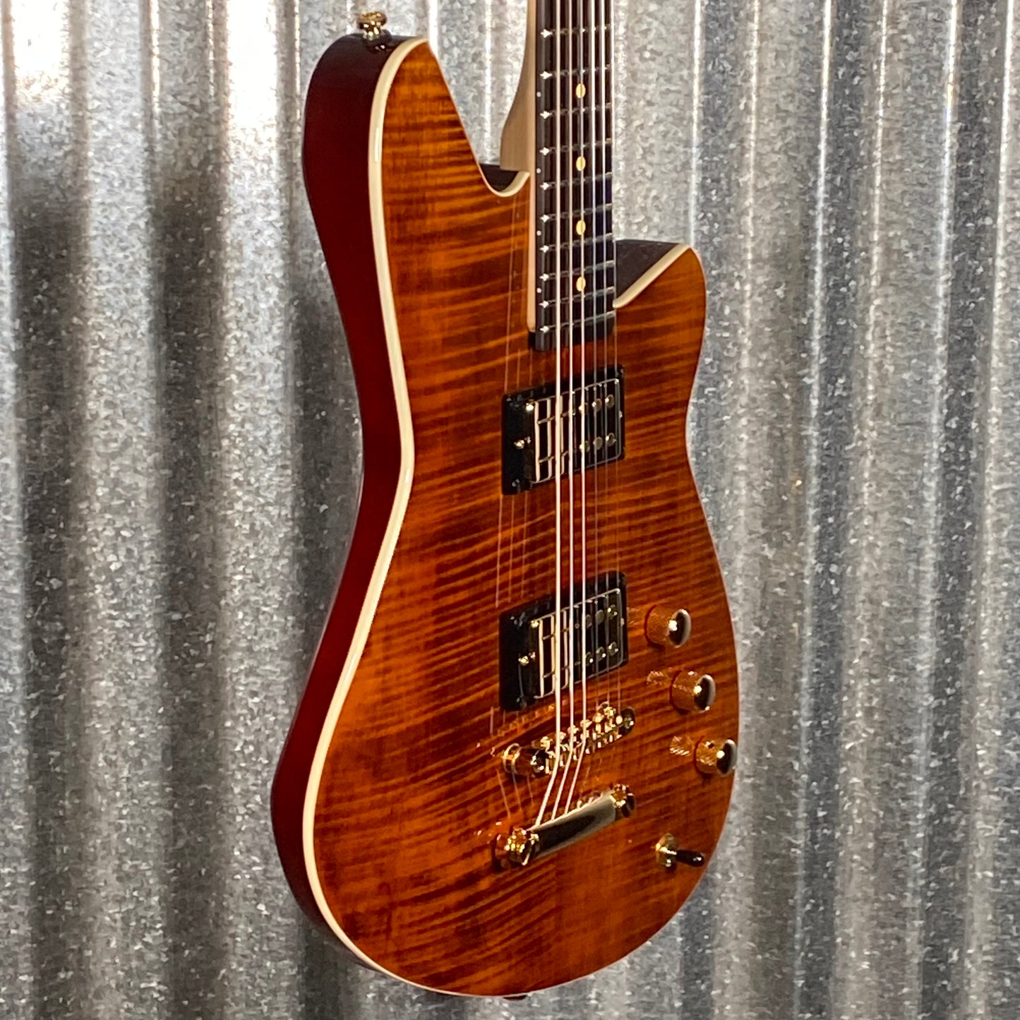 Reverend Descent RA 10th Anniversary Baritone Dark Violin Brown Guitar #68817
