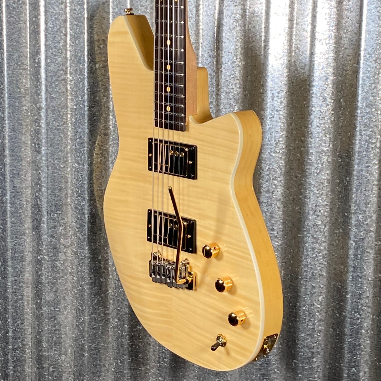 Reverend Descent W 10th Anniversary Baritone Natural Flame Guitar #68859