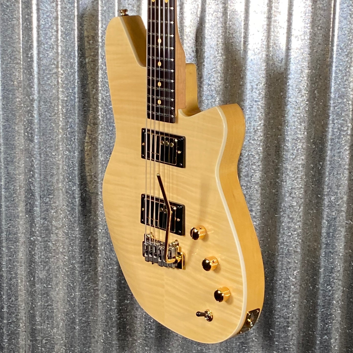 Reverend Descent W 10th Anniversary Baritone Natural Flame Guitar #68858
