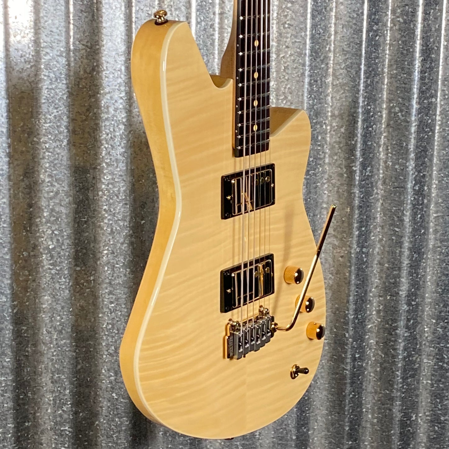 Reverend Descent W 10th Anniversary Baritone Natural Flame Guitar #68858