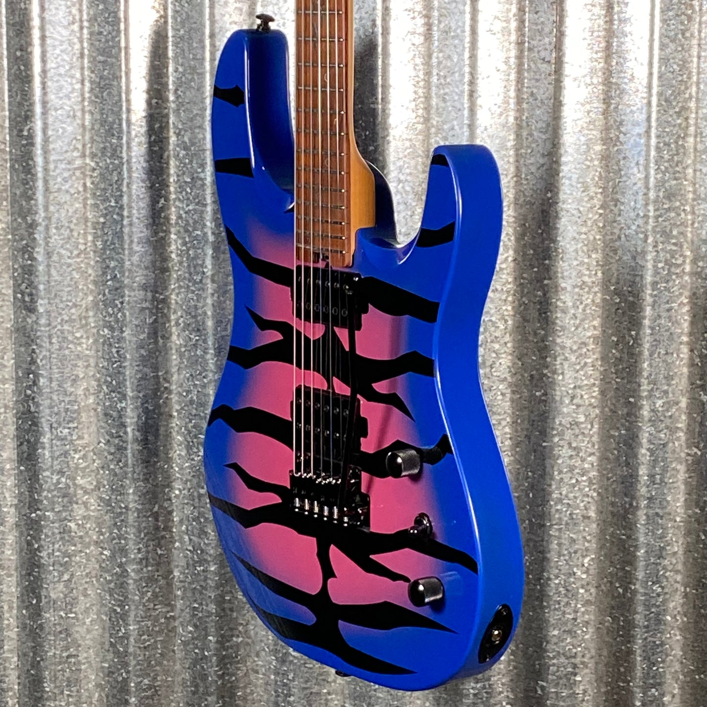 Westcreek Guitars Aetheris Superstrat Blue Tiger Guitar #0186 Used