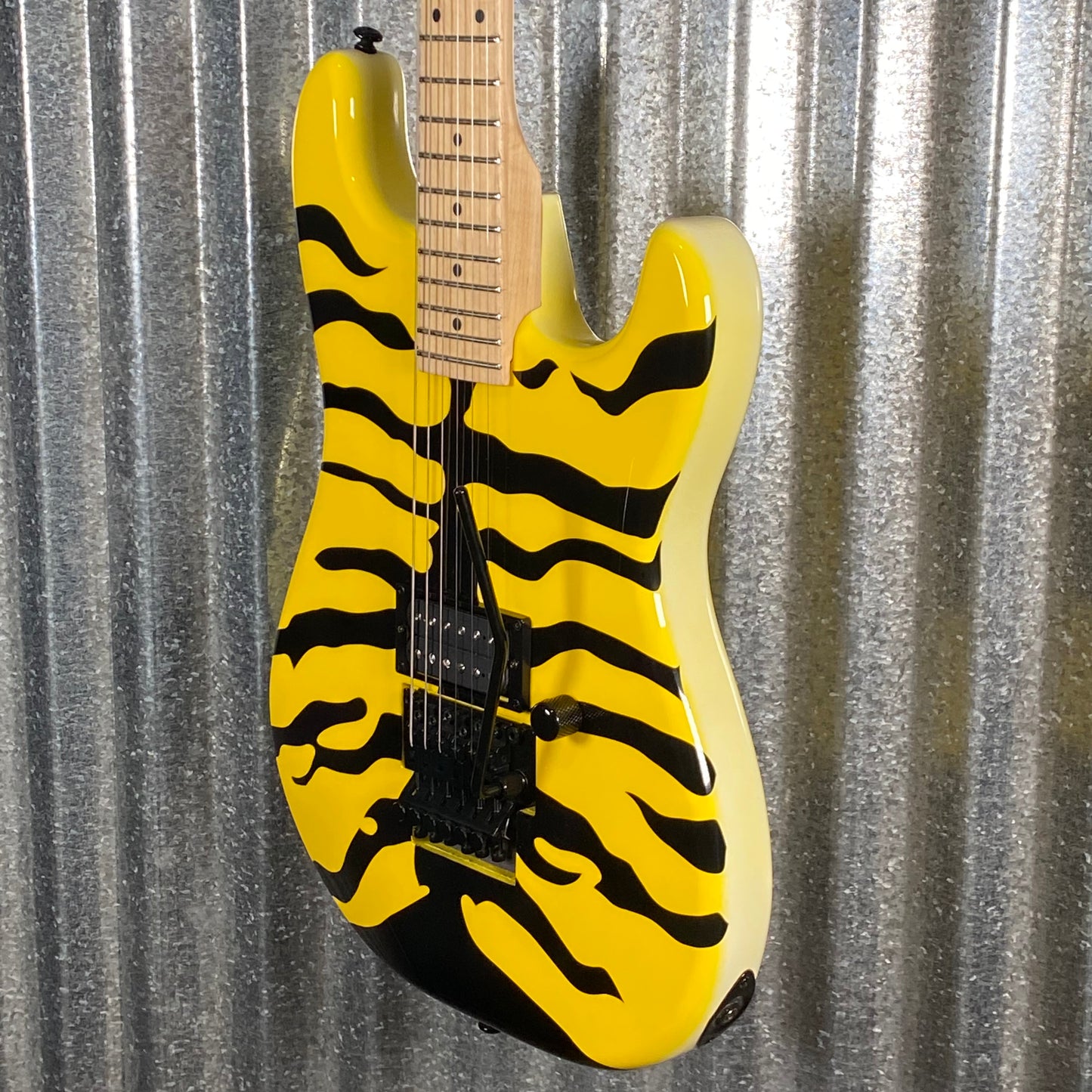 ESP LTD GL-200MT George Lynch Yellow Tiger Stripe Graphic Guitar LGL200MT #0453 Used