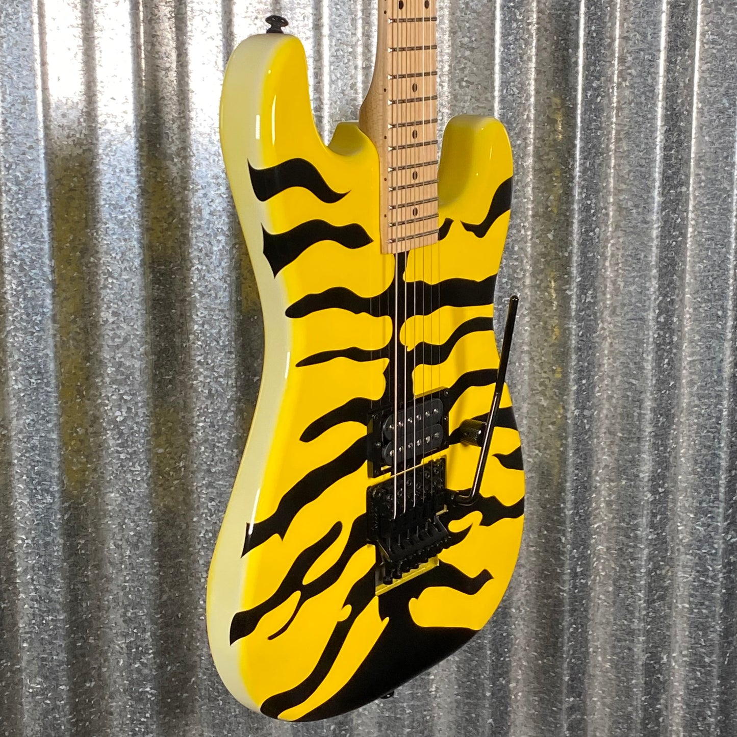 ESP LTD GL-200MT George Lynch Yellow Tiger Stripe Graphic Guitar LGL200MT #0453 Used