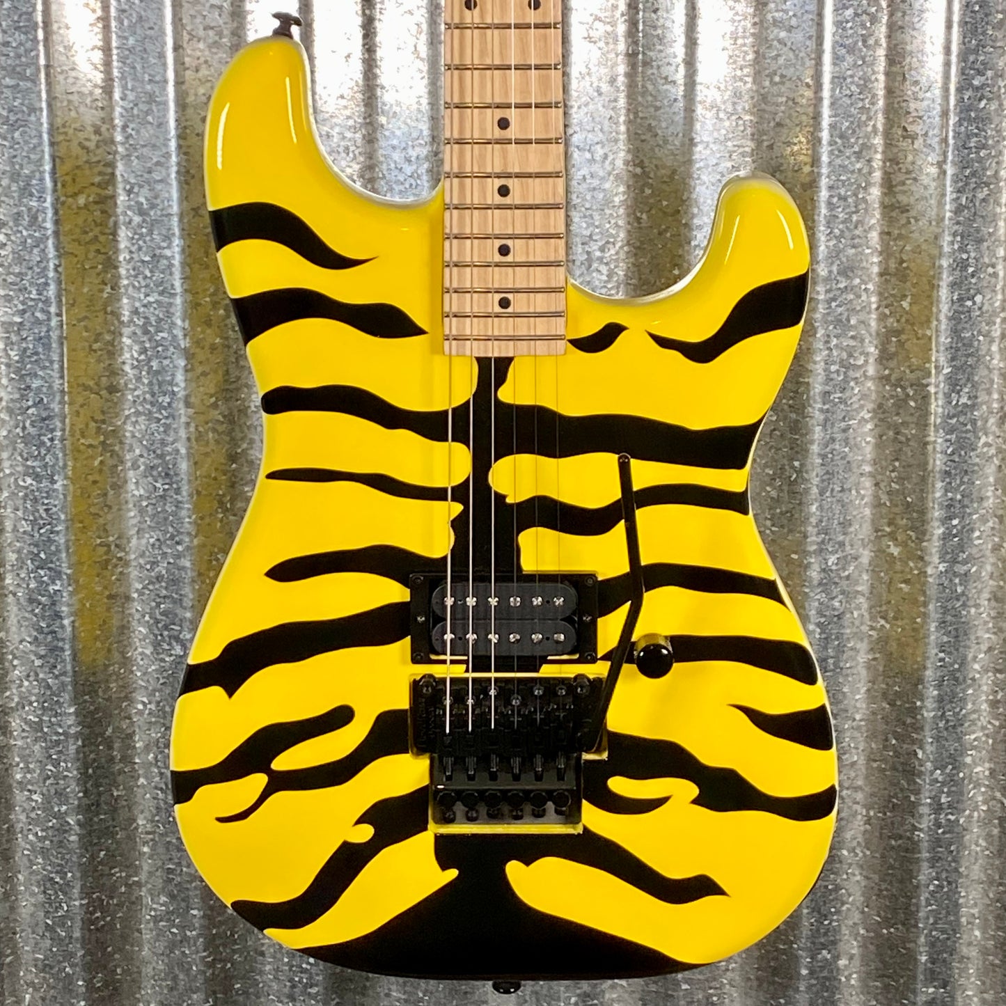ESP LTD GL-200MT George Lynch Yellow Tiger Stripe Graphic Guitar LGL200MT #0453 Used