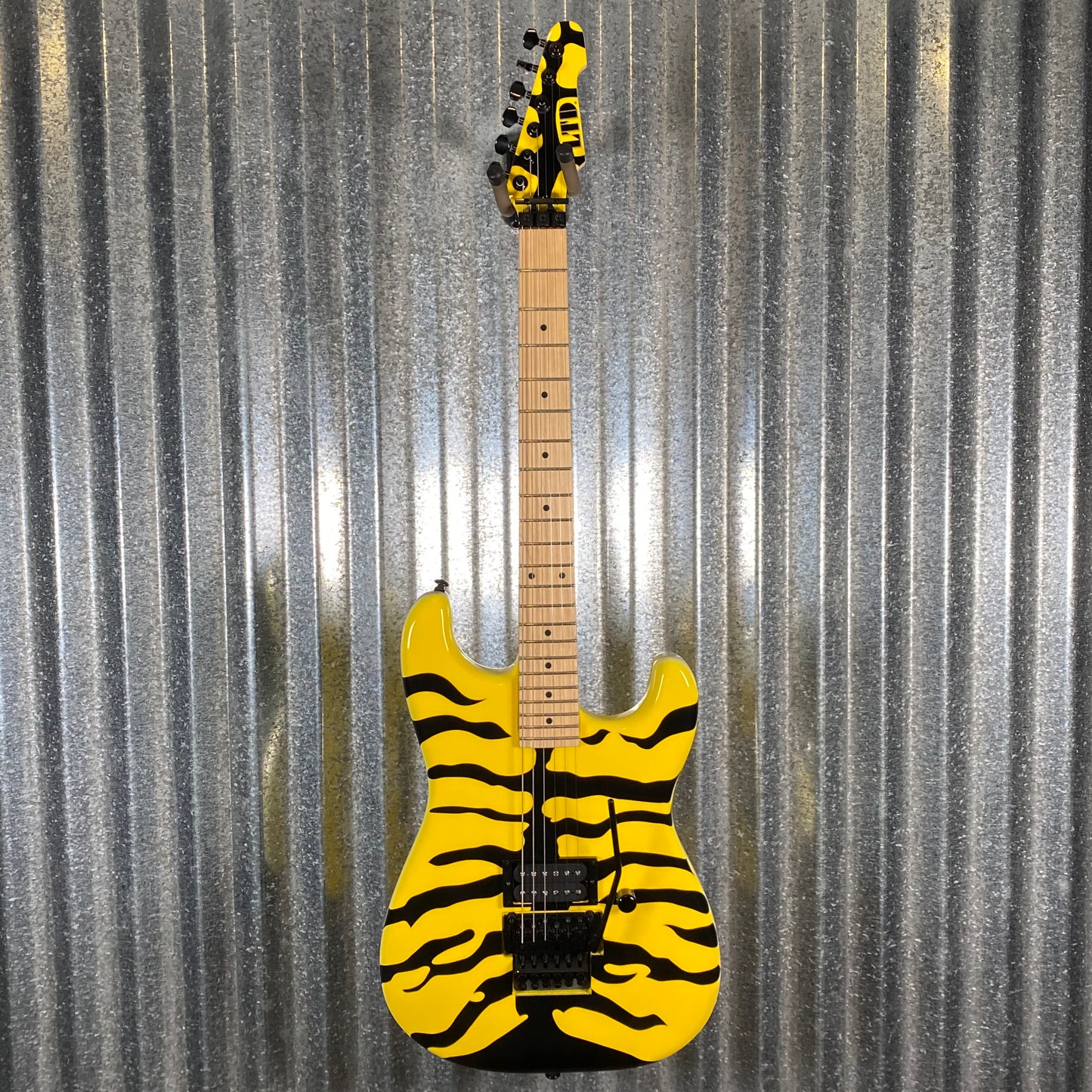 ESP LTD GL-200MT George Lynch Yellow Tiger Stripe Graphic Guitar LGL200MT #0453 Used