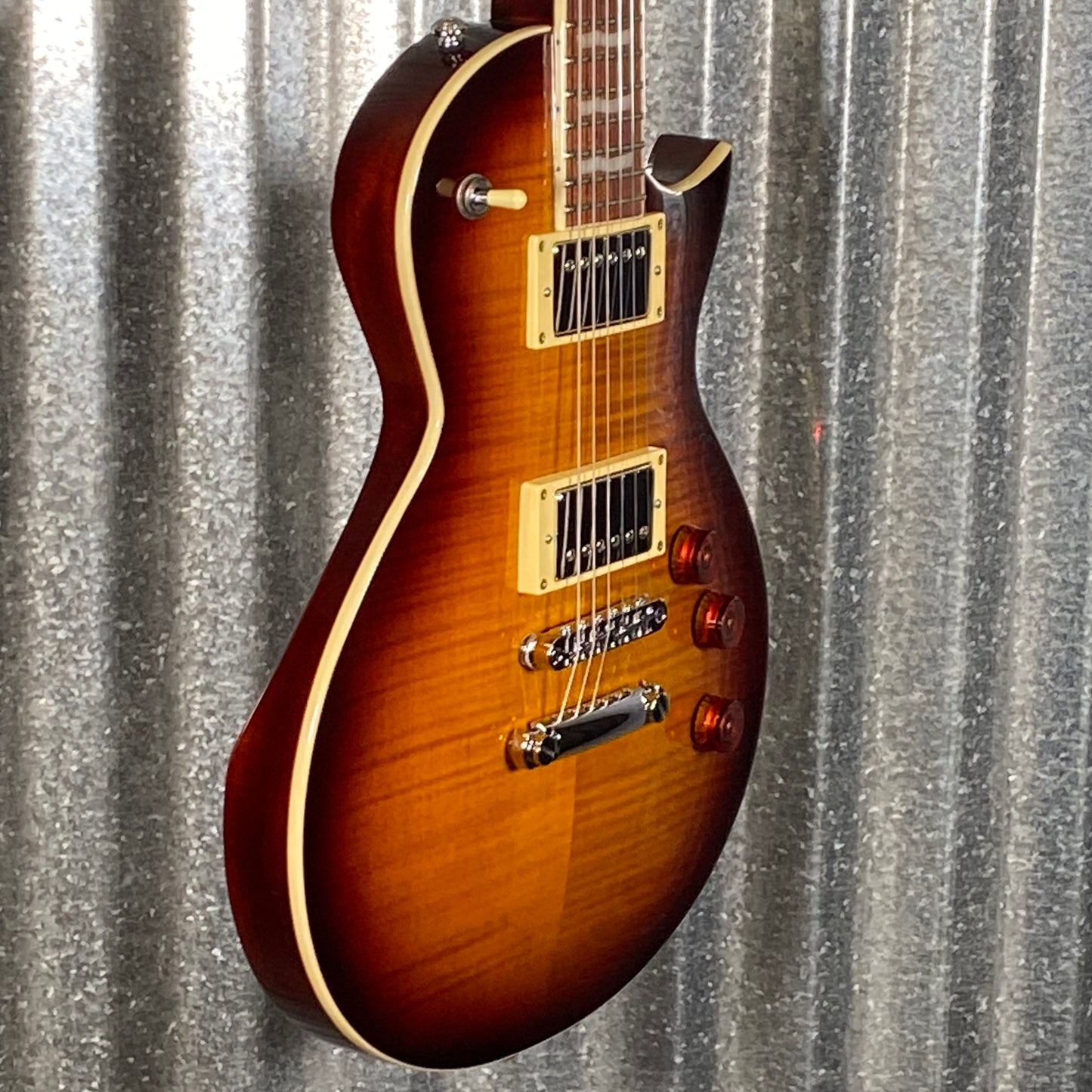 ESP LTD EC-256 Flame Dark Brown Sunburst Guitar LEC256FMDBSB #3560 Used