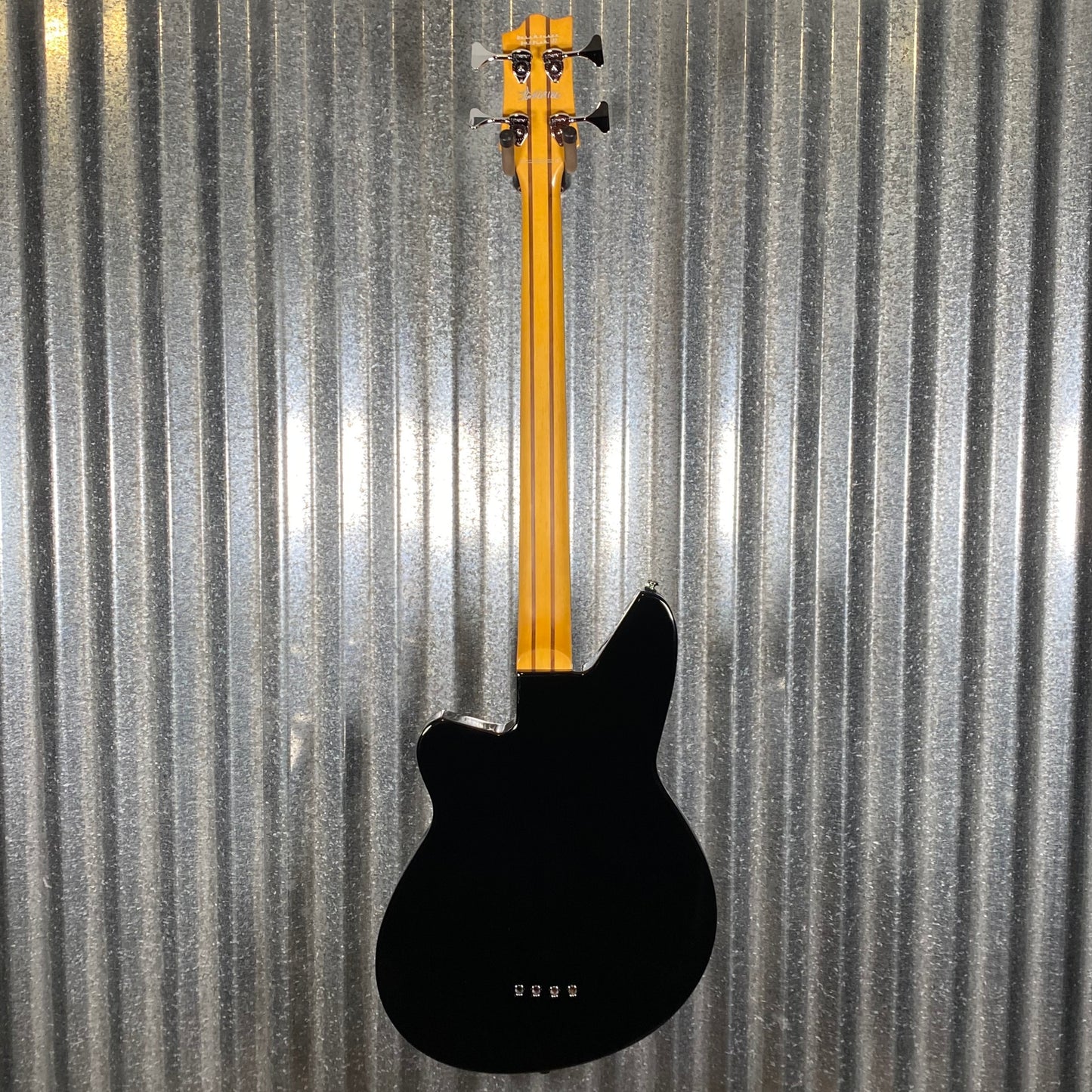 Reverend Guitars Basshouser Fatfish 32 Medium Scale Semi Hollow 4 String Bass Black #69186