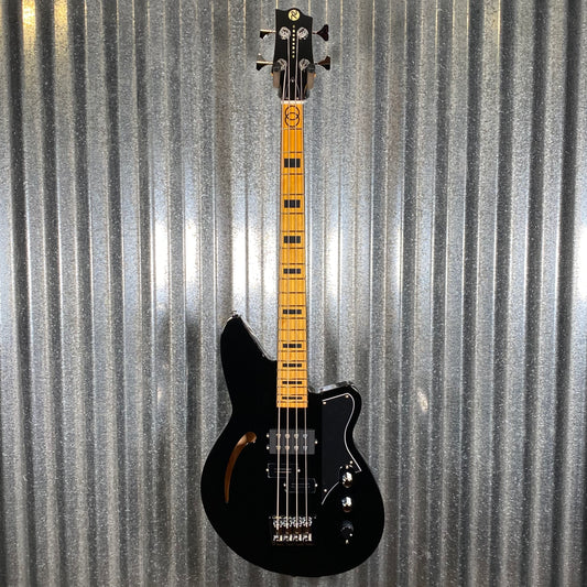 Reverend Guitars Basshouser Fatfish 32 Medium Scale Semi Hollow 4 String Bass Black #69186