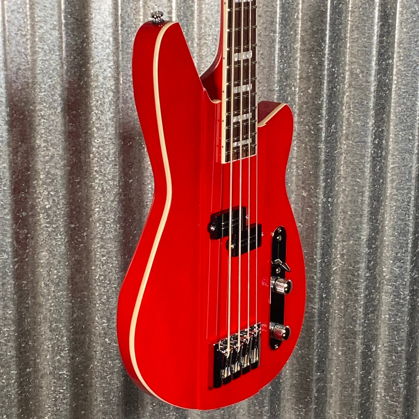Reverend Sentinel Short Scale 4 String Bass Single Pickup Trans Cherry #66264
