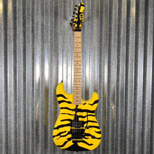 ESP LTD GL-200MT George Lynch Yellow Tiger Stripe Graphic Guitar LGL200MT #0246 Used