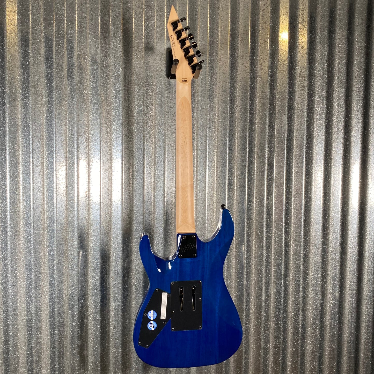 ESP LTD MH-203QM See Thru Blue Quilt Top Guitar MH203QMSTB #0345 Used