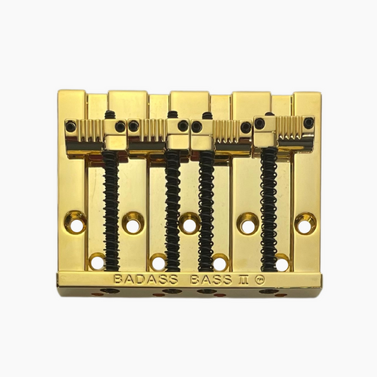 Leo Quan Badass II 4 String Bass Bridge Grooved Saddles Gold BB-3342-002