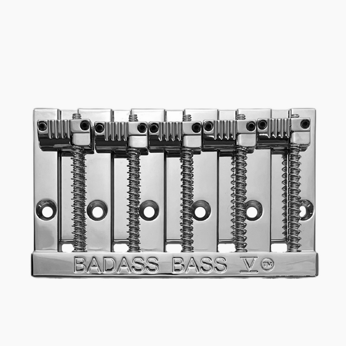 Leo Quan Badass V 5 String Bass Bridge Grooved Saddles Chrome BB-3345-010