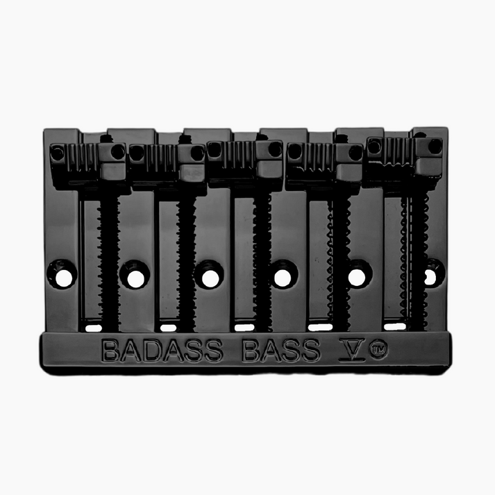 Leo Quan Badass V 5 String Bass Bridge Grooved Saddles Black BB-3345-003